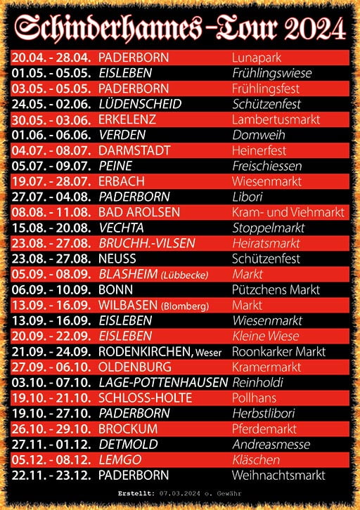 Tourplan 2024